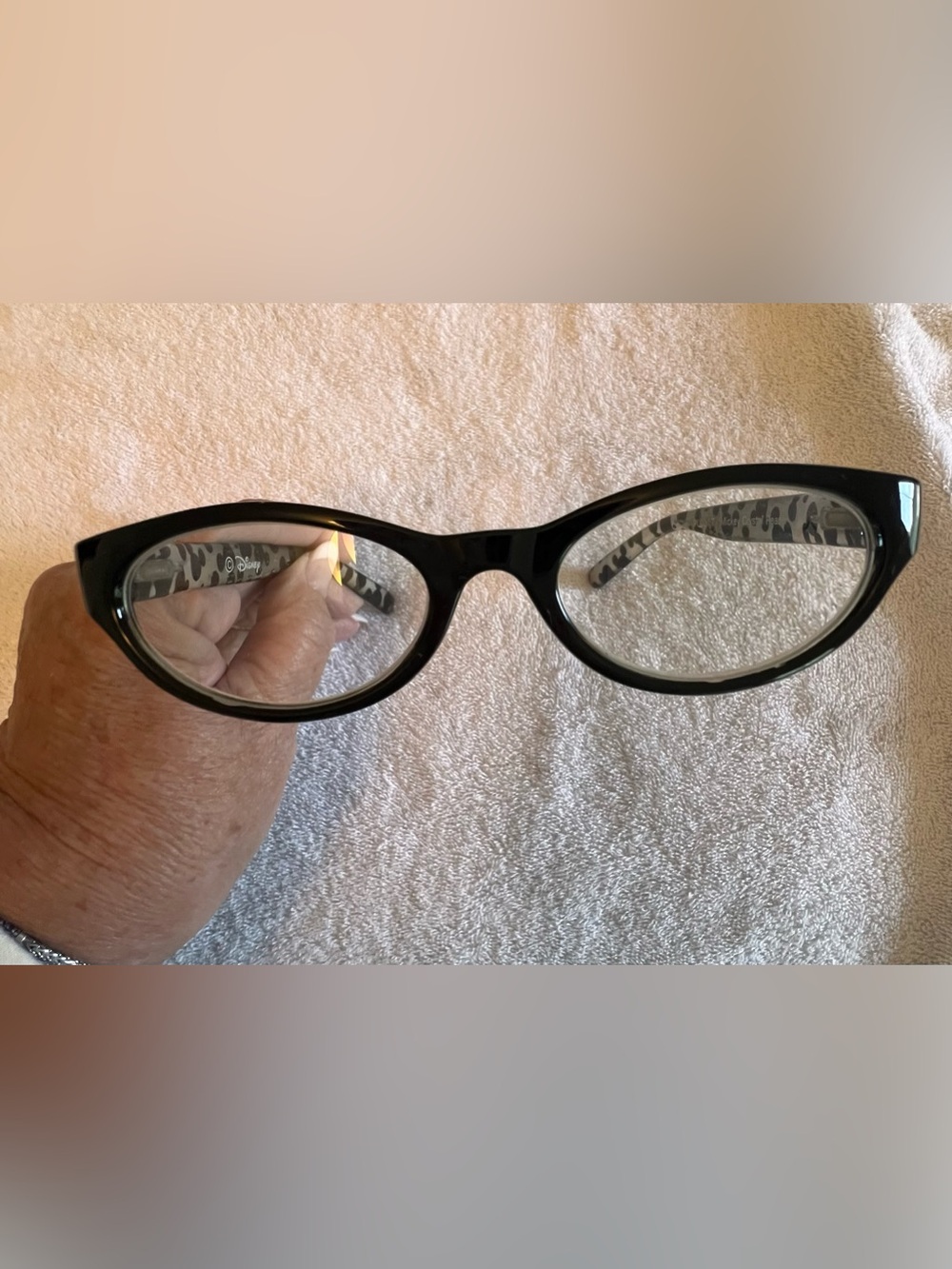 Disney Black Frame Reading Glasses with Gold Tortoiseshell Temples - Picture 6 of 7